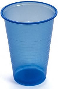 Стакан одноразовый пластиковый синий 200 мл (100 шт.)