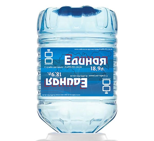 Вода Единая 19 литров в одноразовой таре